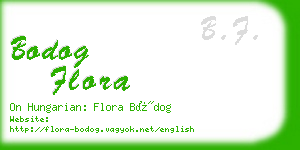 bodog flora business card